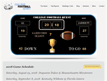 Tablet Screenshot of collegefootballquest.com